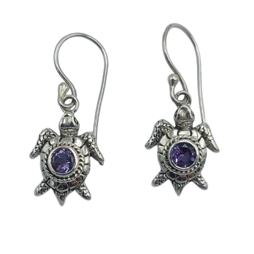 Anting Perak Penyu Permata E1882