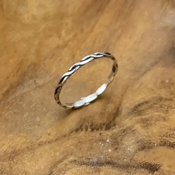 Cincin Perak Anyaman Minimalis R691