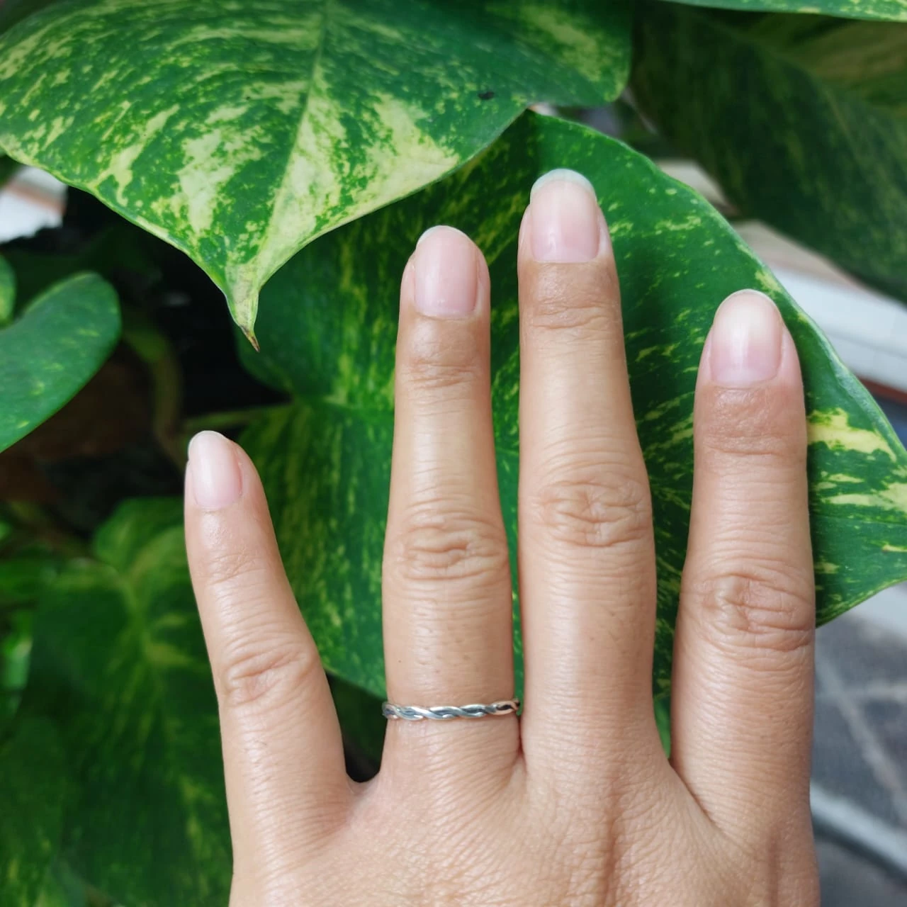 Cincin Perak Anyaman Minimalis R691 - Image 6