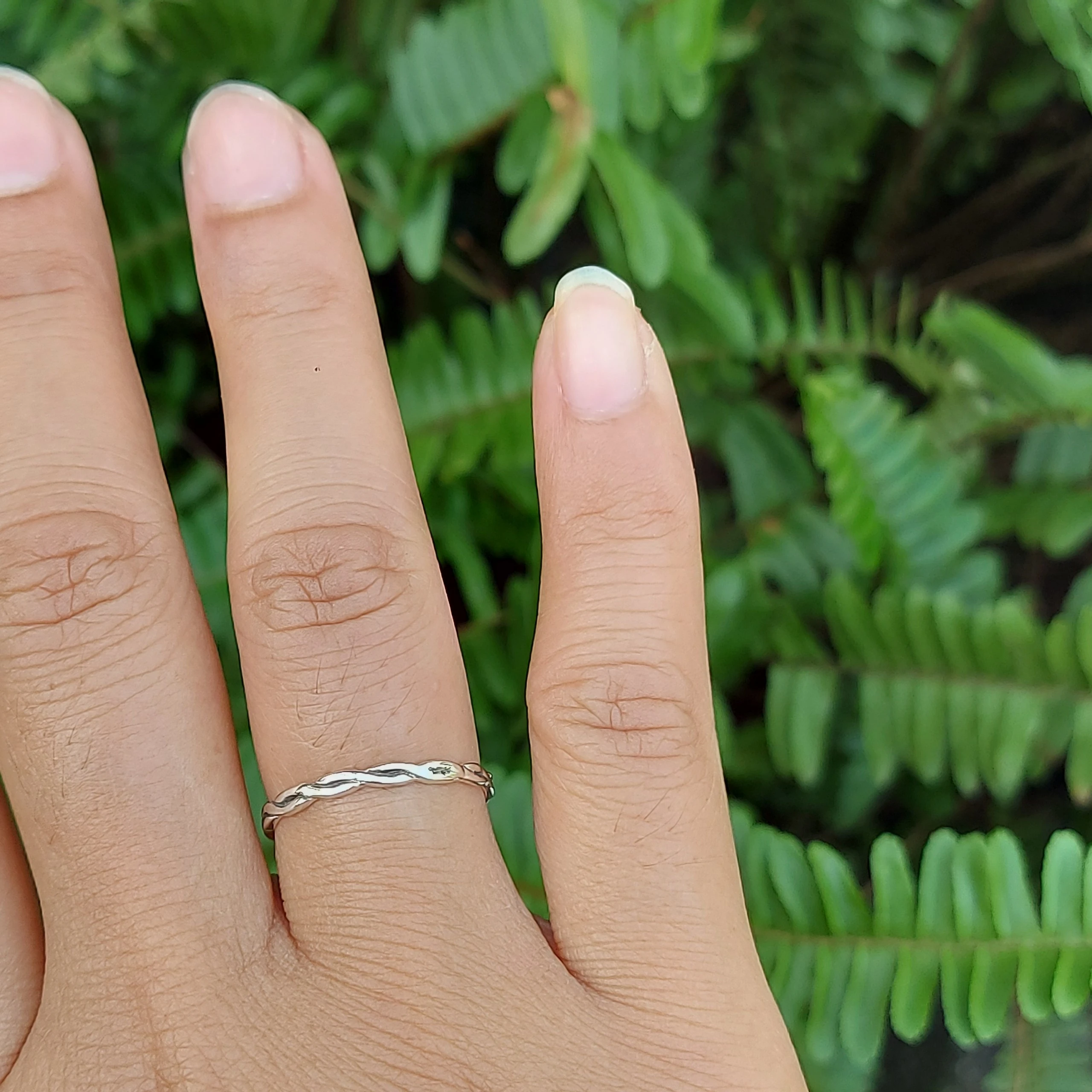 Cincin Perak Anyaman Minimalis R691 - Image 5