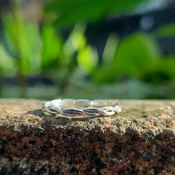Cincin Perak Anyaman Minimalis R691