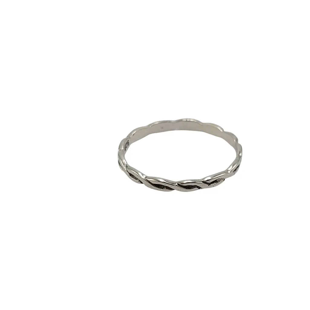 Cincin Perak Anyaman Minimalis R691