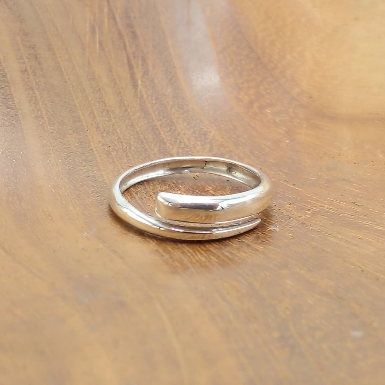 Cincin Perak Lilit Plain R694 - Gambar 3