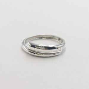 Cincin Perak Lilit Plain R694 - Gambar 2