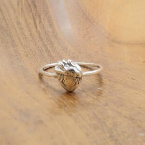 Cincin Perak Motif Jantung R695 - Image 3