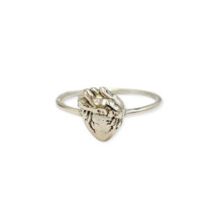 Cincin Perak Motif Jantung R695 - Image 1