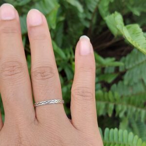 cincin perak wanita polos