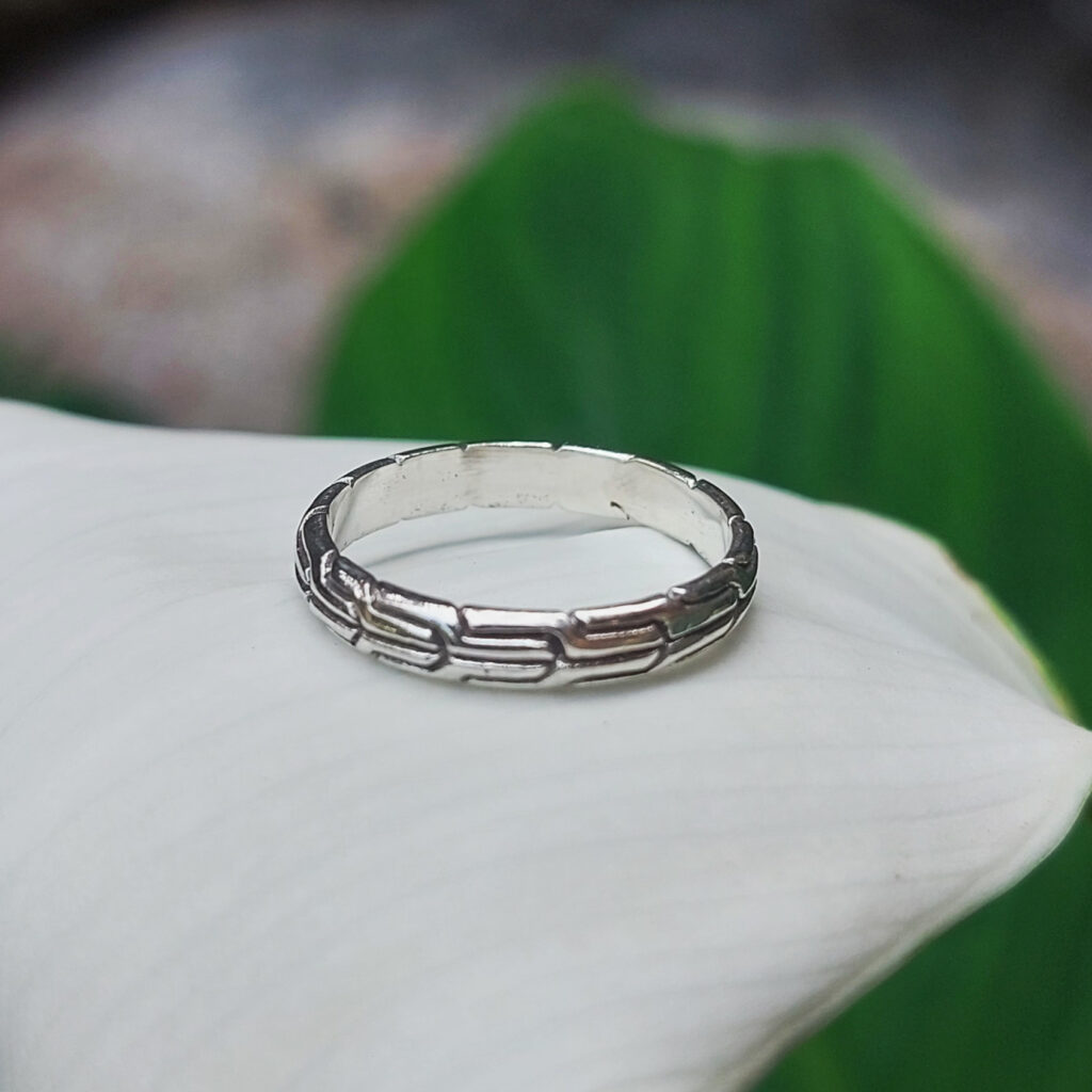 Cincin Perak Motif Tulang Naga R702