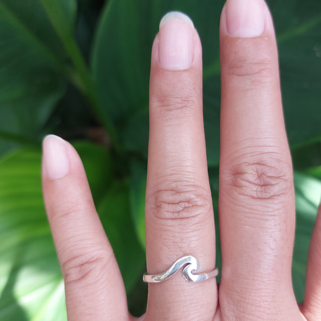 Cincin Perak Motif Ombak R703