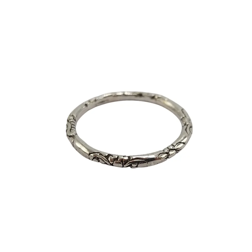 Cincin Perak Simple Motif Ukiran R704