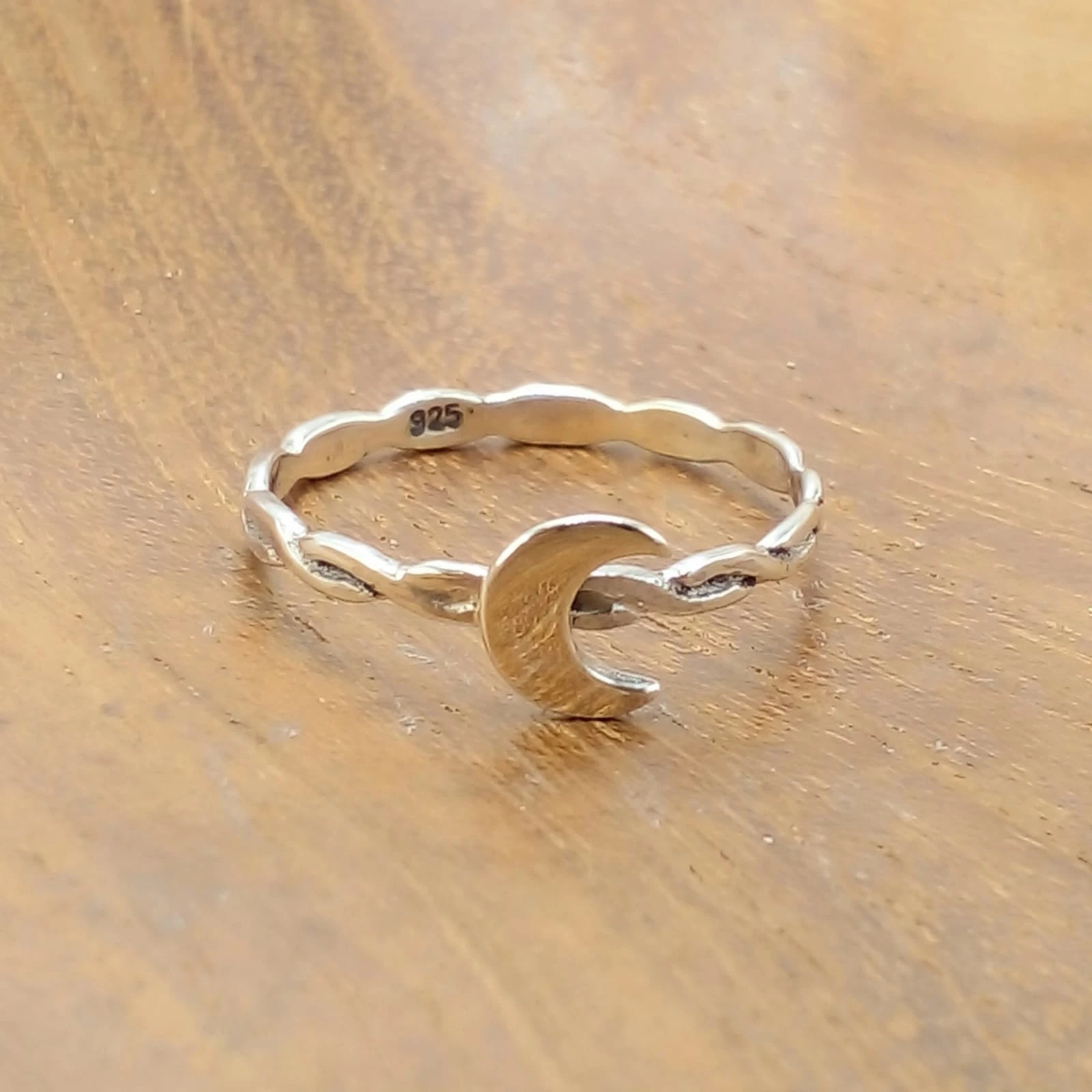 Cincin Perak Bulan Sabit R712 - Image 3