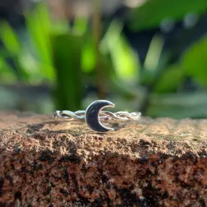 Cincin Perak Bulan Sabit R712 - Image 4