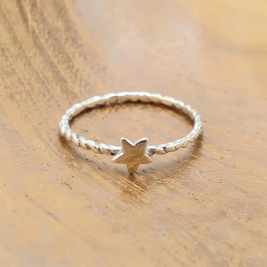 Cincin Simple Wanita Perak 925 Bintang R771
