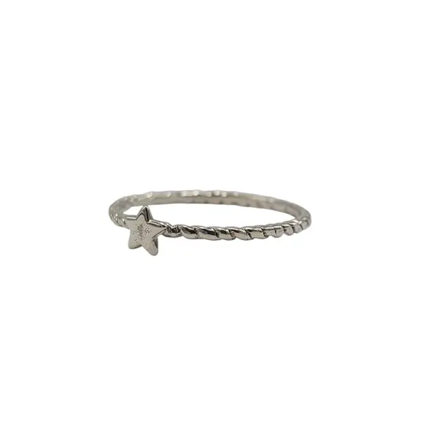 Cincin Simple Wanita Perak 925 Bintang R771