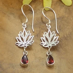 Anting Lotus Perak Permata Asli E1645 - Gambar 5