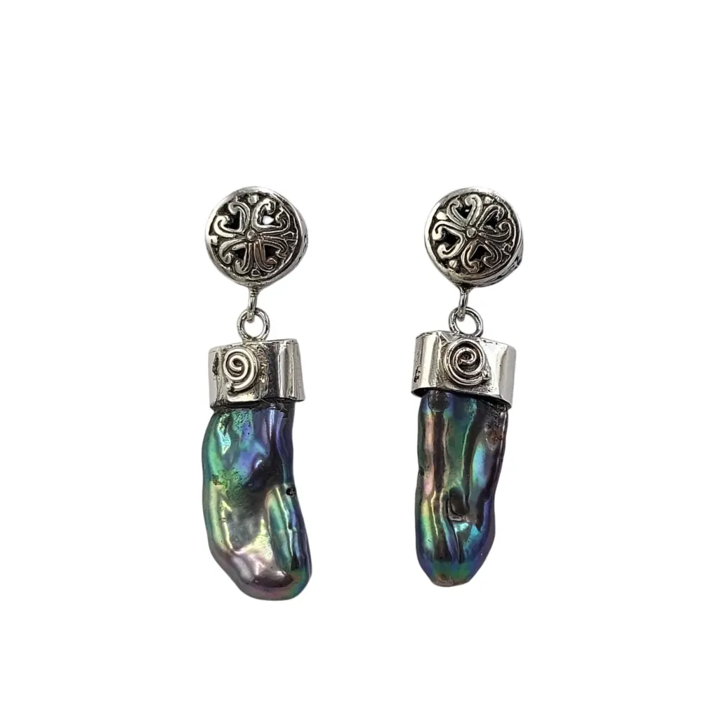 anting perak mutiara