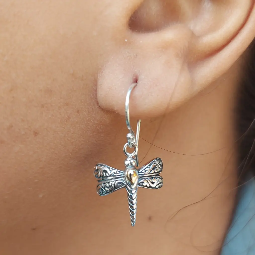 Anting Capung Perak Asli E1654