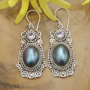 Anting Perak Mutiara Mabe Asli E1676 - Gambar 2