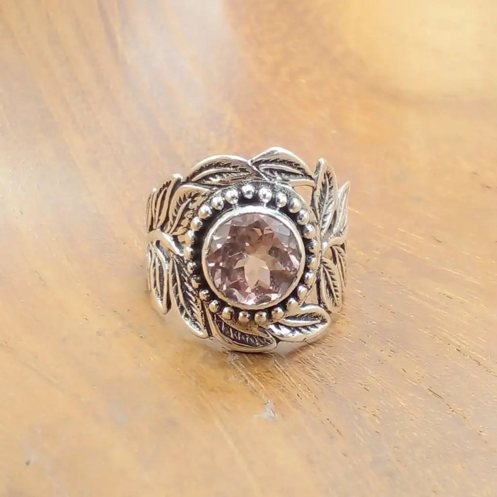 Cincin Perak Daun Permata Asli R770