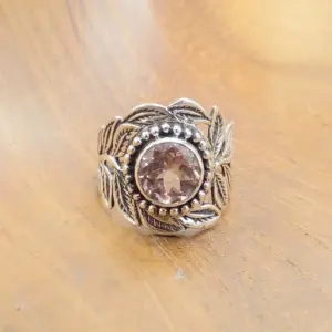 Cincin Perak Daun Permata Asli R770 - Gambar 4
