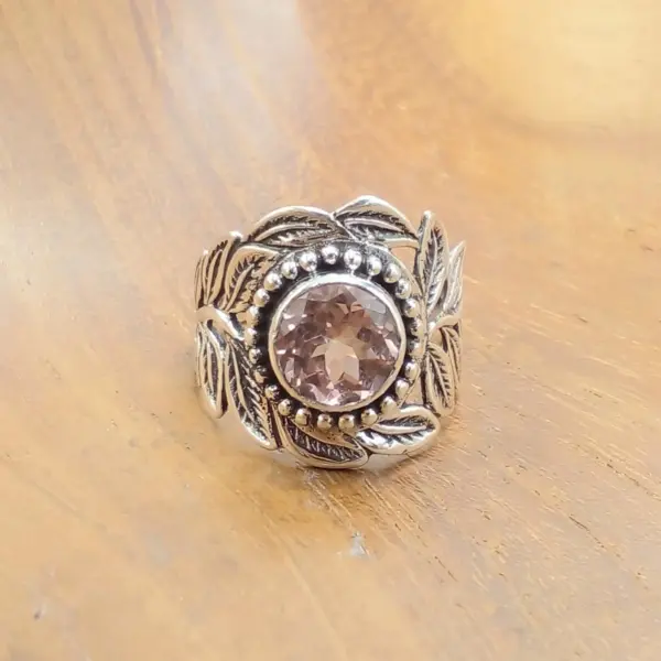 Cincin Perak Daun Permata Asli R770