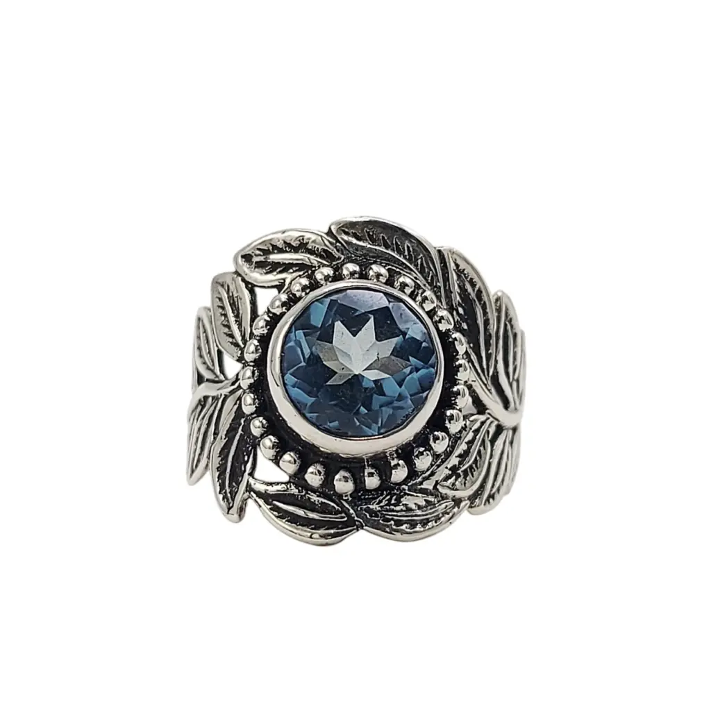 cincin perak daun