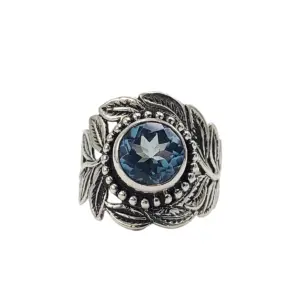 cincin perak daun