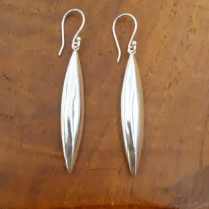Anting Gantung Wanita Perak Asli (Elongated Marquise Drop) E1684 - Gambar 3
