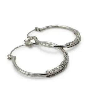 Anting Hoop Perak Ukir Bali Asli E1779 - Gambar 2