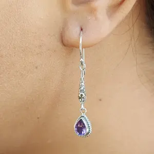 Anting Dangle Perak Bali Permata Asli E1801 - Gambar 6