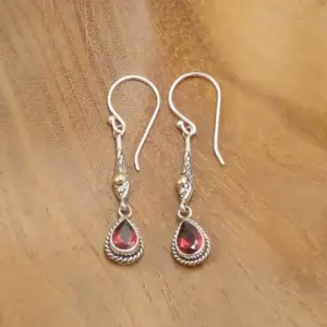 Anting Dangle Perak Bali Permata Asli E1801 - Gambar 3