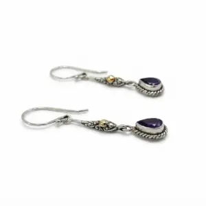 Anting Dangle Perak Bali Permata Asli E1801 - Gambar 2