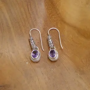 Anting Dangle Perak Bali Permata Asli E1810 - Gambar 4