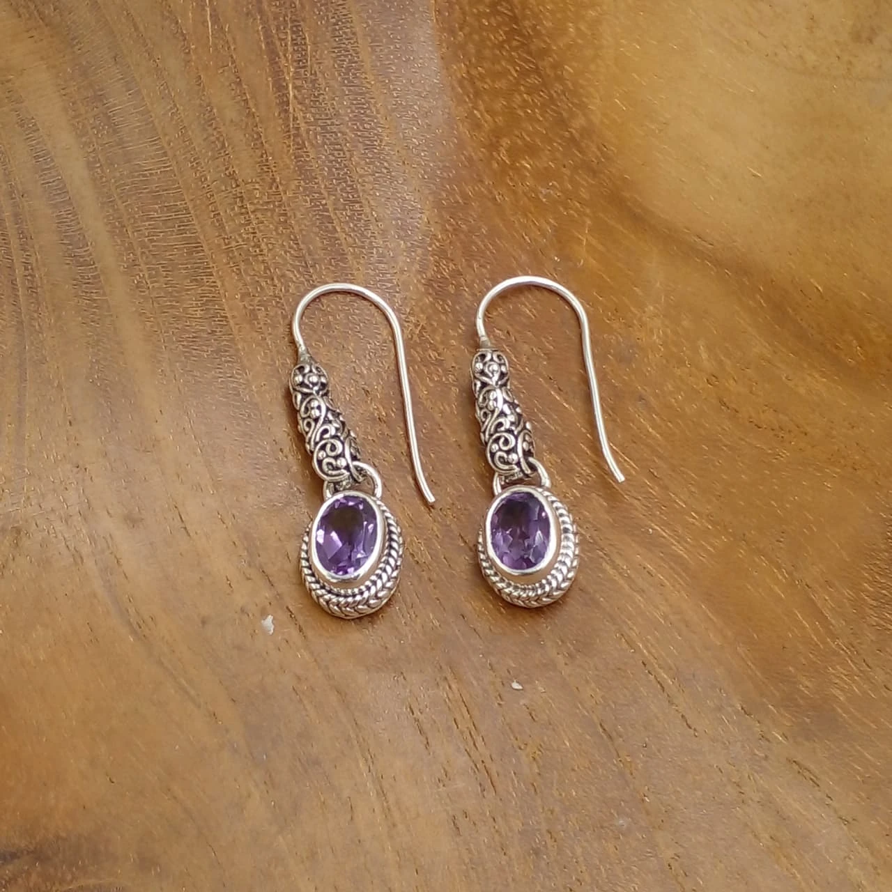 Anting Dangle Perak Bali Permata Asli E1810 - Gambar 4