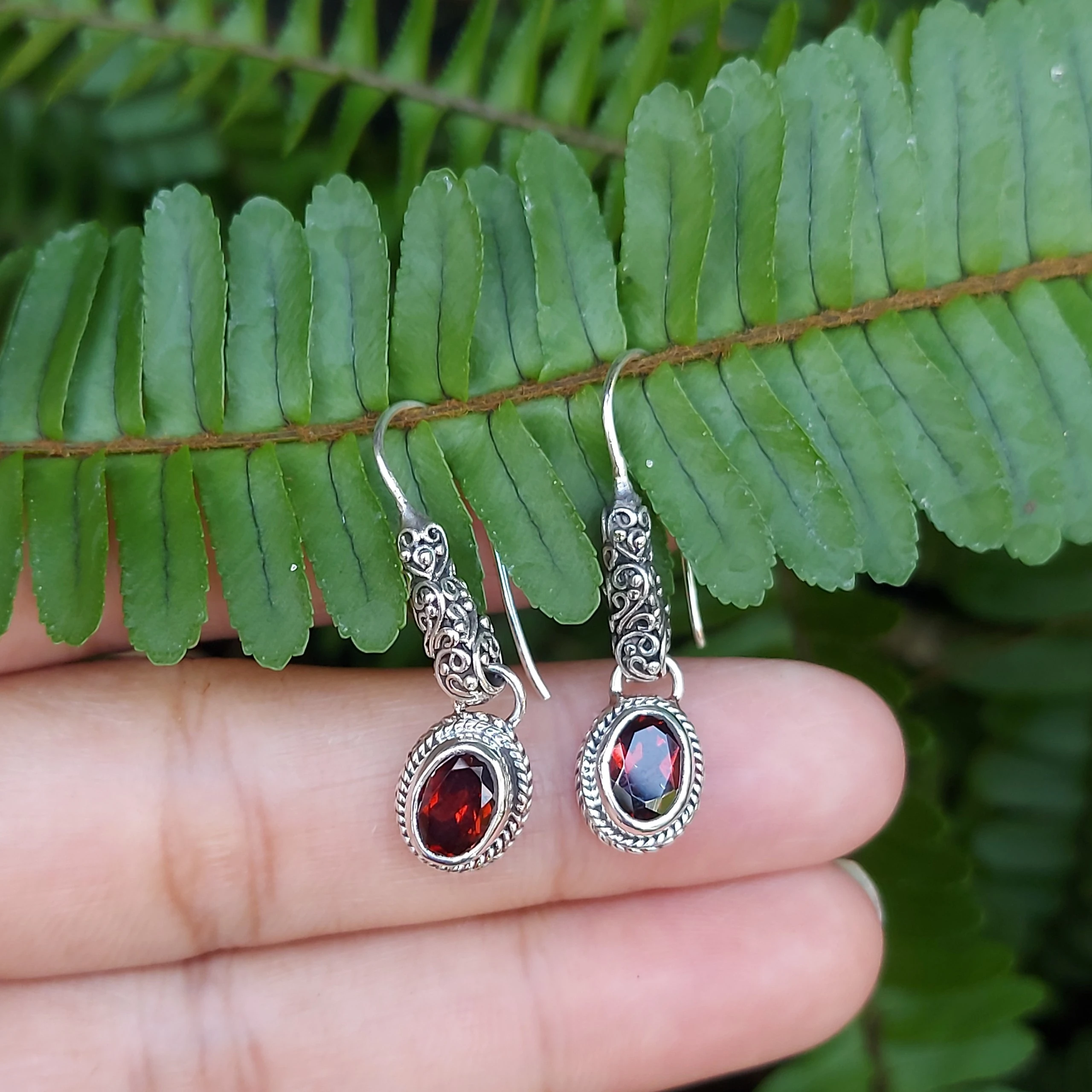 Anting Dangle Perak Bali Permata Asli E1810 - Gambar 5