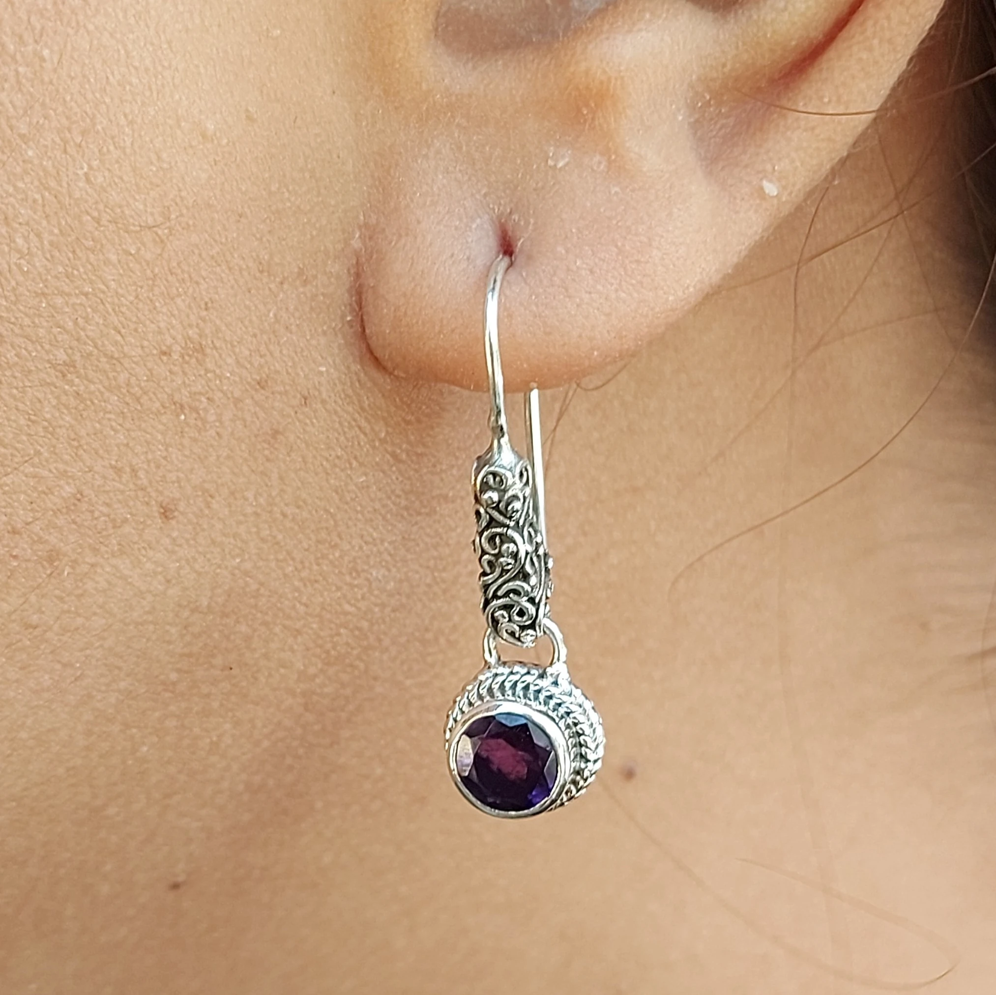 Anting Dangle Perak Bali Permata Asli E1811 - Gambar 8