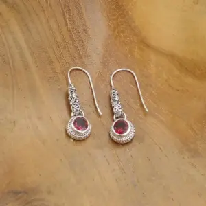 Anting Dangle Perak Bali Permata Asli E1811 - Gambar 4