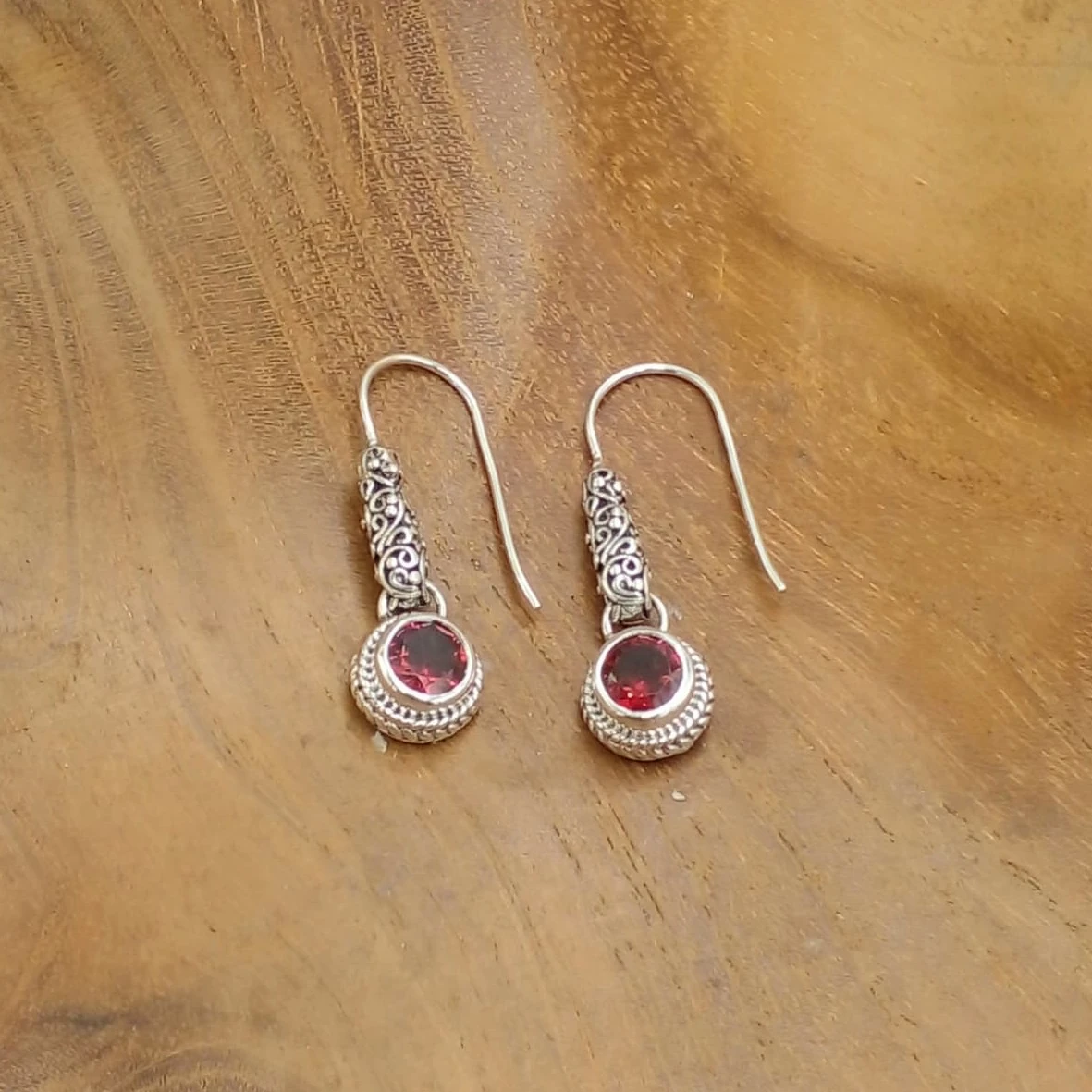 Anting Dangle Perak Bali Permata Asli E1811 - Gambar 4