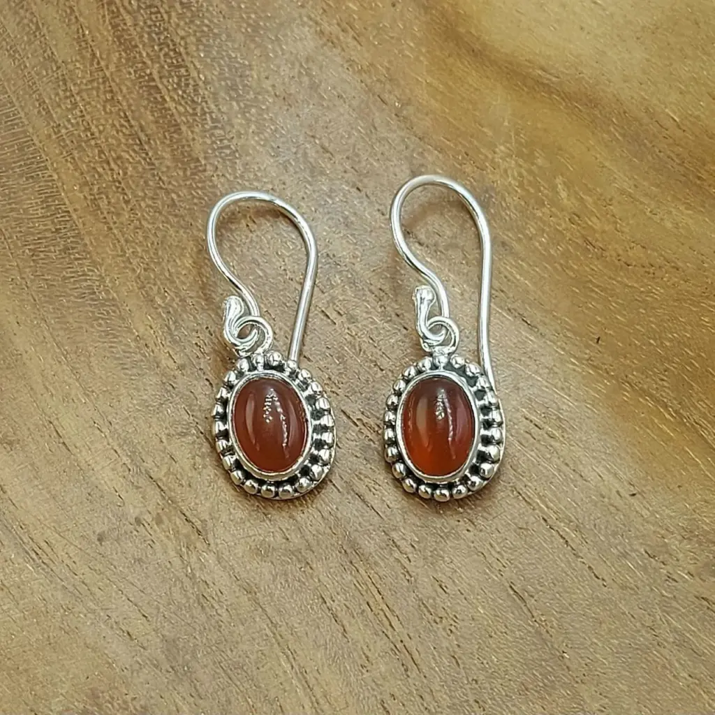 Anting Perak Permata Asli Motif Jawan E1820