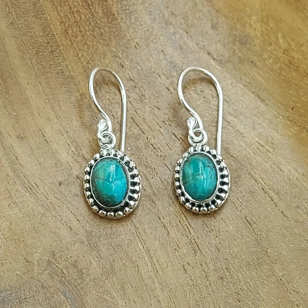 Anting Perak Permata Asli Motif Jawan E1820
