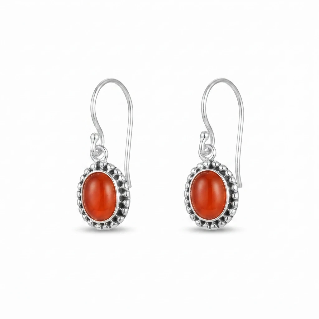 anting perak permata