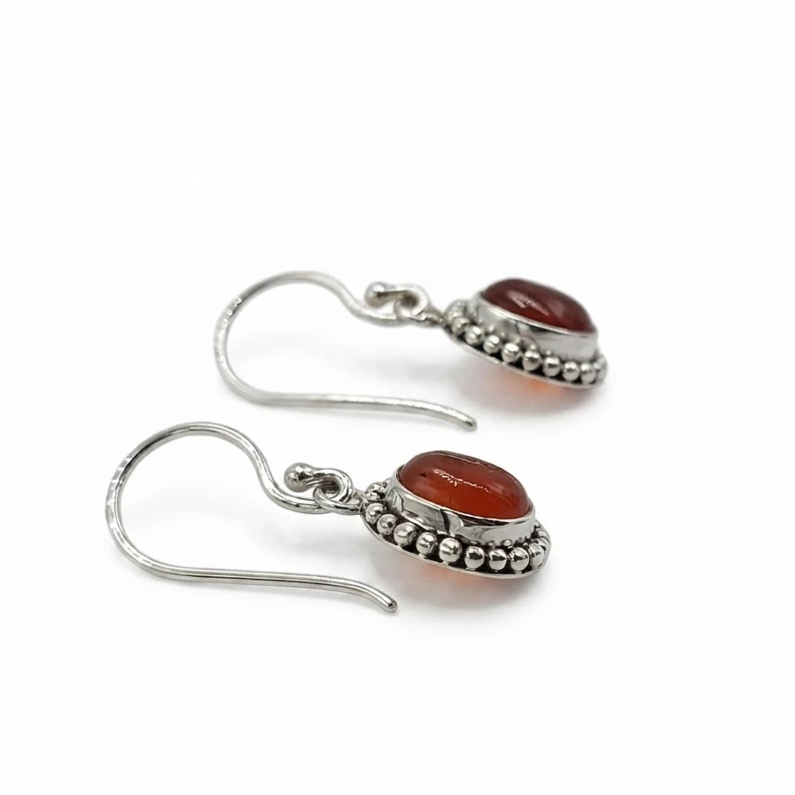 Anting Perak Permata Asli Motif Jawan E1820