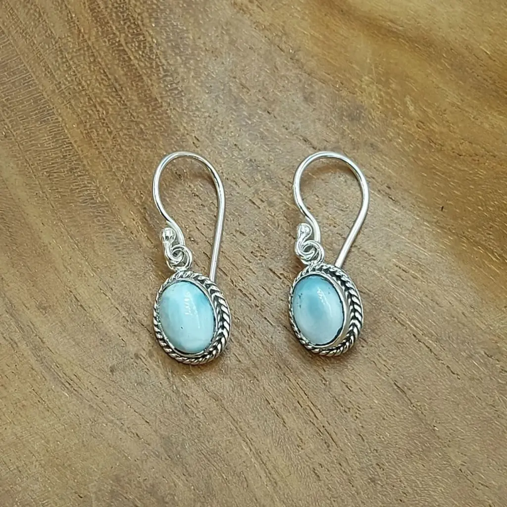 Anting Perak Permata Asli Motif Twist Rope E1824
