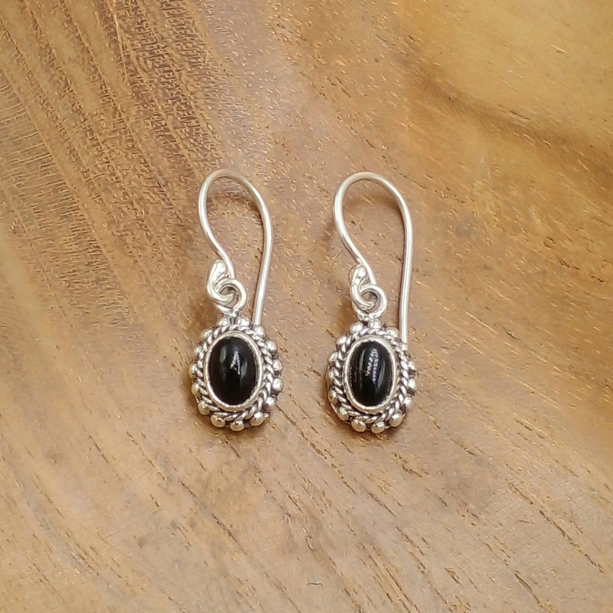 Anting Perak Permata Asli Motif Etnik (Twisted Wire - Jawan) E1857 - Gambar 4