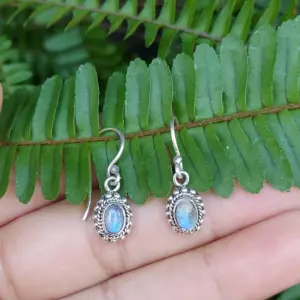 Anting Perak Permata Asli Motif Etnik (Twisted Wire - Jawan) E1857 - Gambar 8