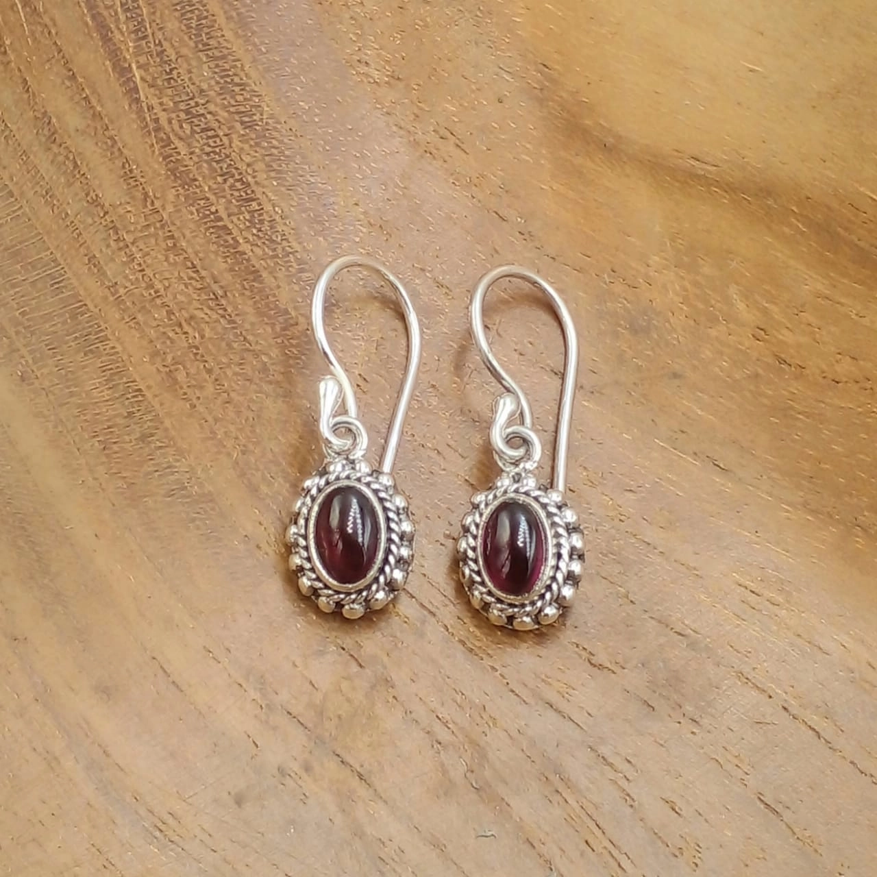 Anting Perak Permata Asli Motif Etnik (Twisted Wire - Jawan) E1857 - Gambar 5