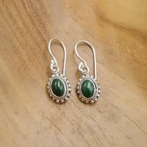 Anting Perak Permata Asli Motif Etnik (Twisted Wire - Jawan) E1857 - Gambar 6
