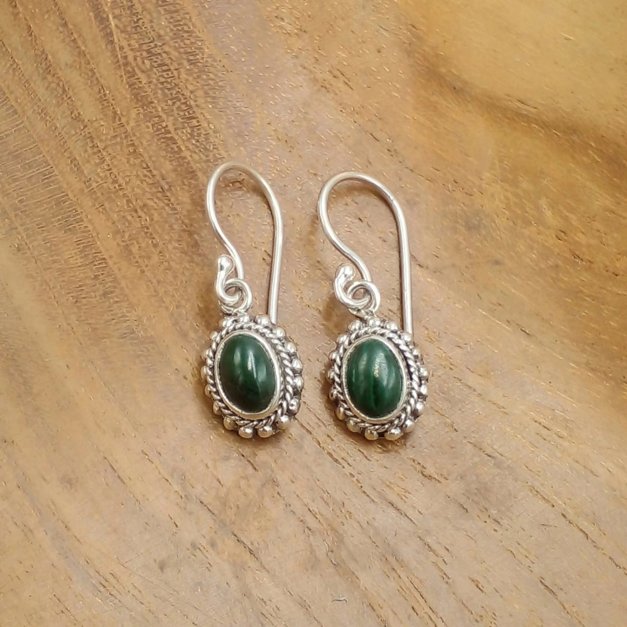 Anting Perak Permata Asli Motif Etnik (Twisted Wire - Jawan) E1857 - Gambar 6