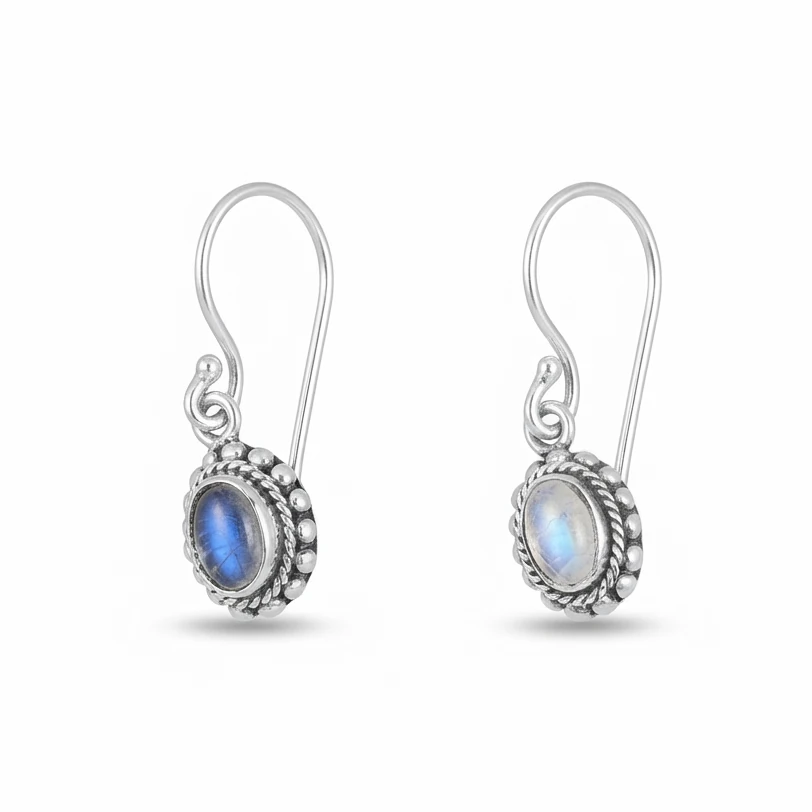 anting perak permata