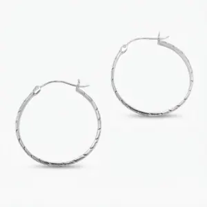 anting hoop silver
